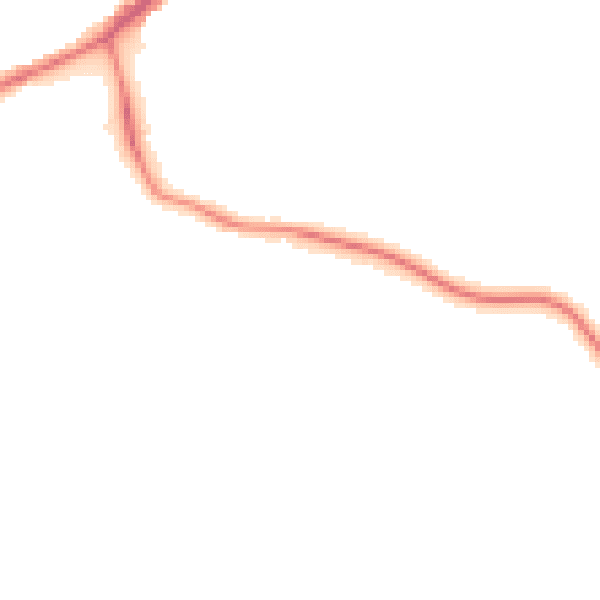 Night-time road noise heatmap for RG27 8FE