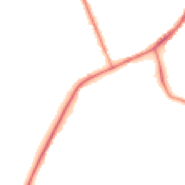 Night-time road noise heatmap for RG27 8FN