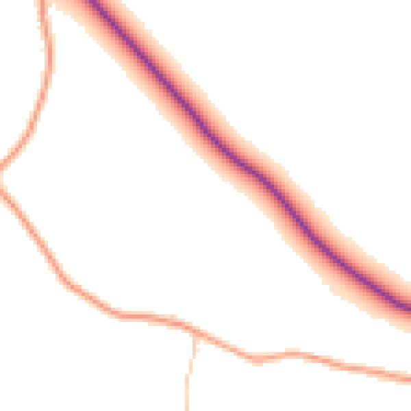 Daytime road noise heatmap for RG27 8LY