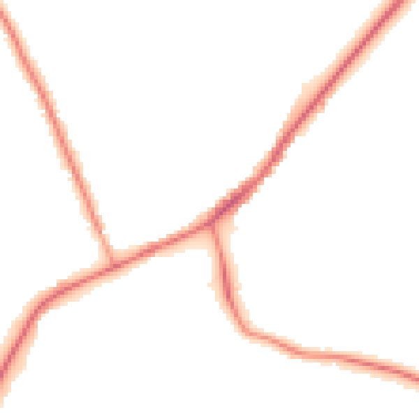 Night-time road noise heatmap for RG27 8NZ
