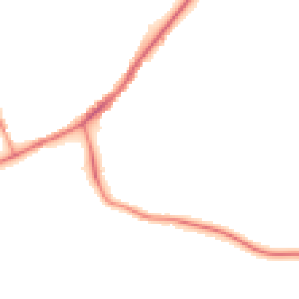 Night-time road noise heatmap for RG27 8PJ