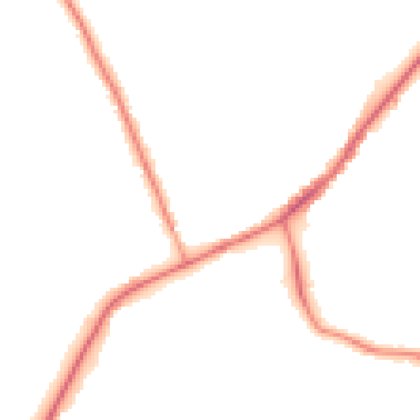 Night-time road noise heatmap for RG27 8PQ