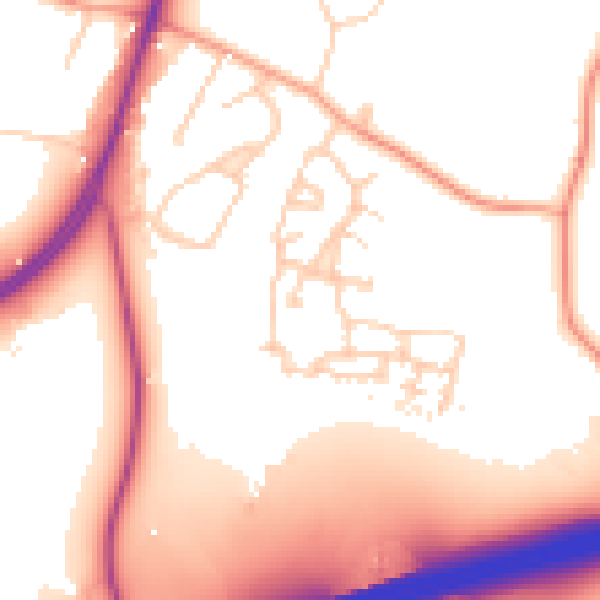 Daytime road noise heatmap for RG27 8ZB
