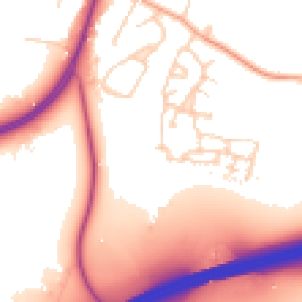 Daytime road noise heatmap for RG27 8ZQ
