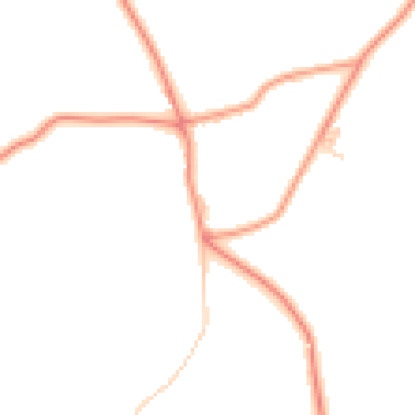 Daytime road noise heatmap for RG27 8ZZ