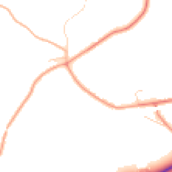 Daytime road noise heatmap for RG27 9AF