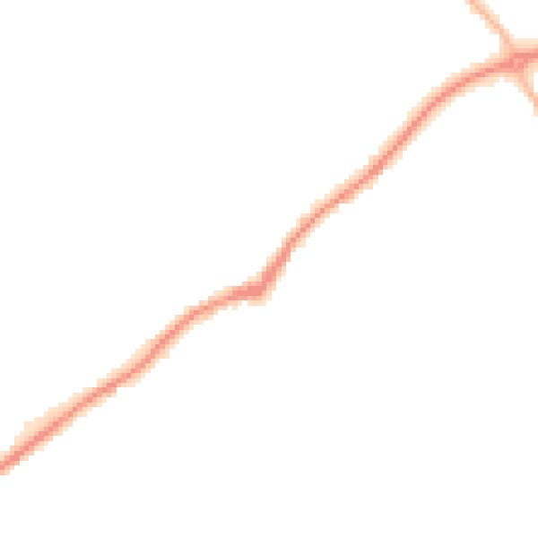 Night-time road noise heatmap for RG27 9DY