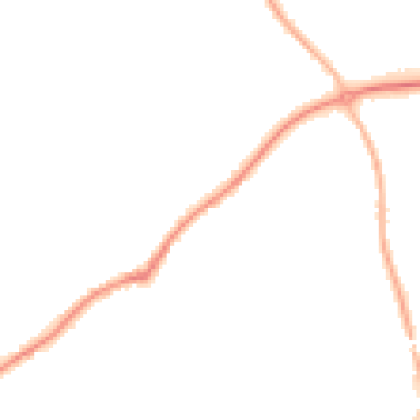 Night-time road noise heatmap for RG27 9EG