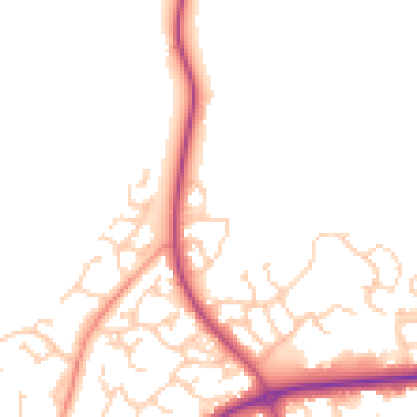 Daytime road noise heatmap for RG27 9FS