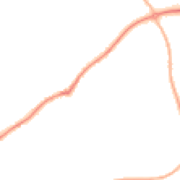 Night-time road noise heatmap for RG27 9HR
