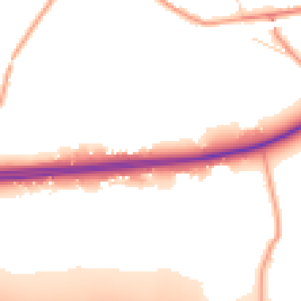 Daytime road noise heatmap for RG27 9JS