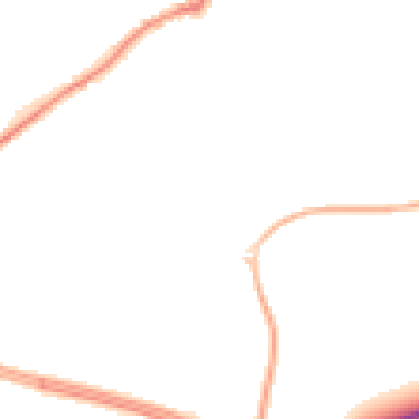 Night-time road noise heatmap for RG27 9JZ