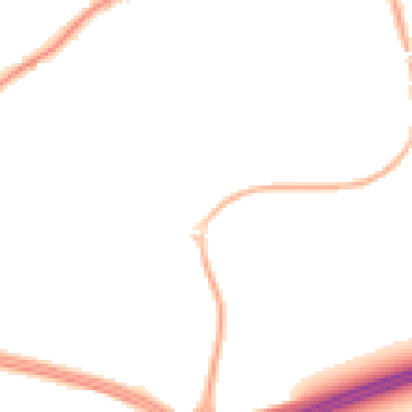 Night-time road noise heatmap for RG27 9QG