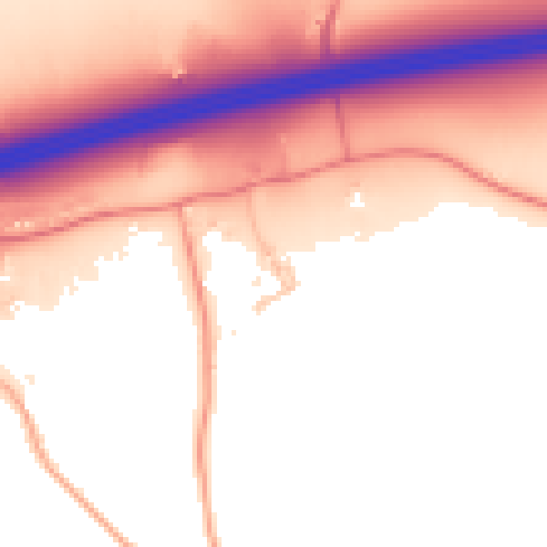 Daytime road noise heatmap for RG27 9QN