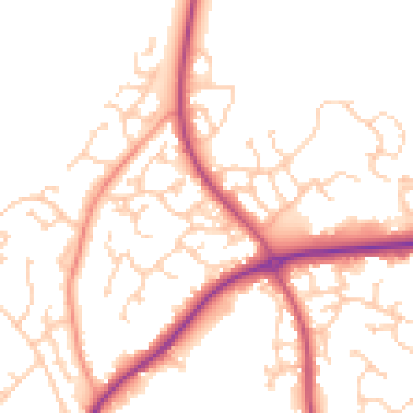 Daytime road noise heatmap for RG27 9RF