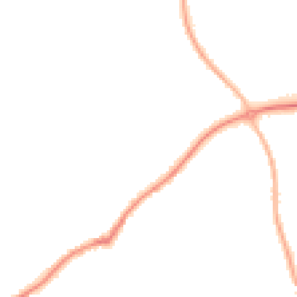 Night-time road noise heatmap for RG27 9RJ