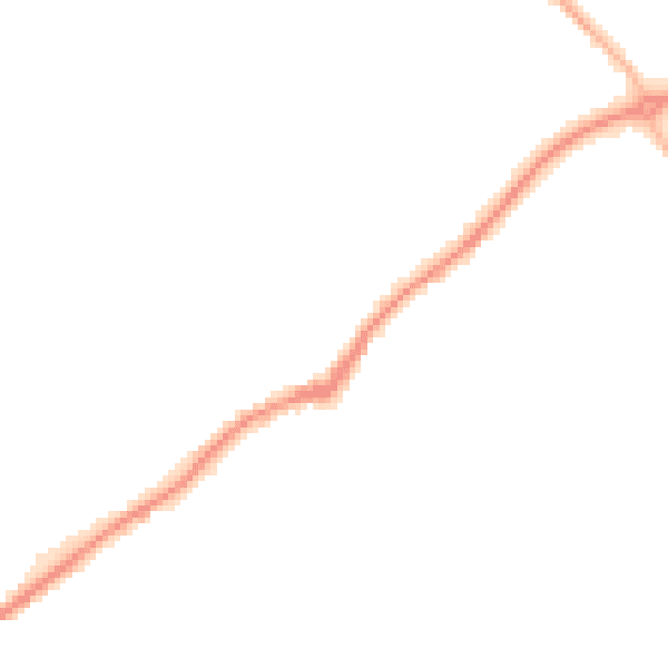 Night-time road noise heatmap for RG27 9YL