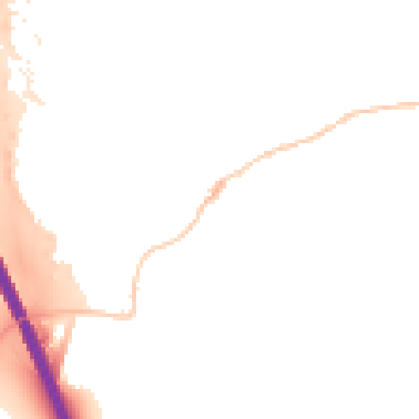 Night-time road noise heatmap for RG28 7AD
