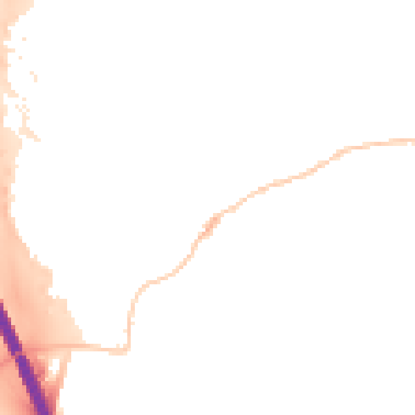 Night-time road noise heatmap for RG28 7AF