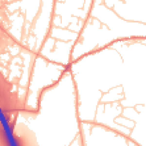 Daytime road noise heatmap for RG28 7AH