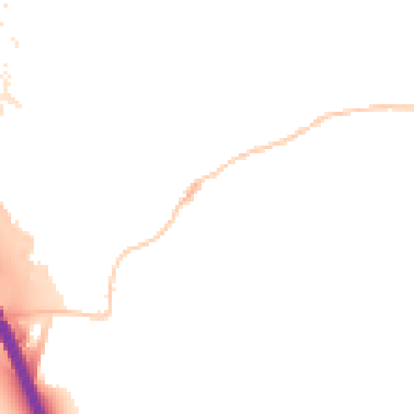 Night-time road noise heatmap for RG28 7AH