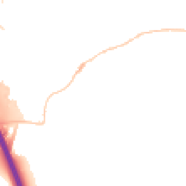 Night-time road noise heatmap for RG28 7AJ