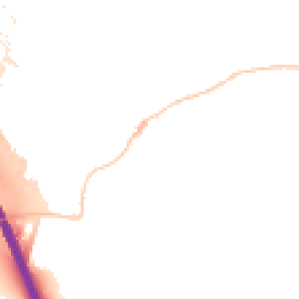 Night-time road noise heatmap for RG28 7AL