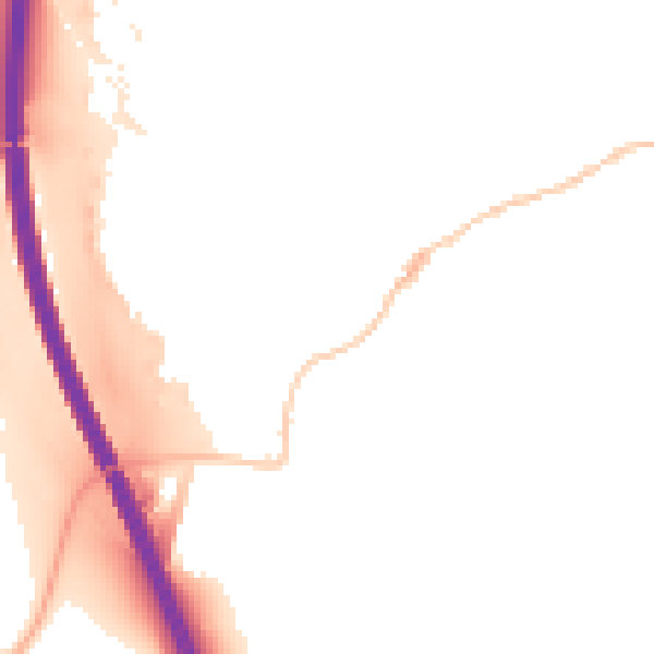 Night-time road noise heatmap for RG28 7AN