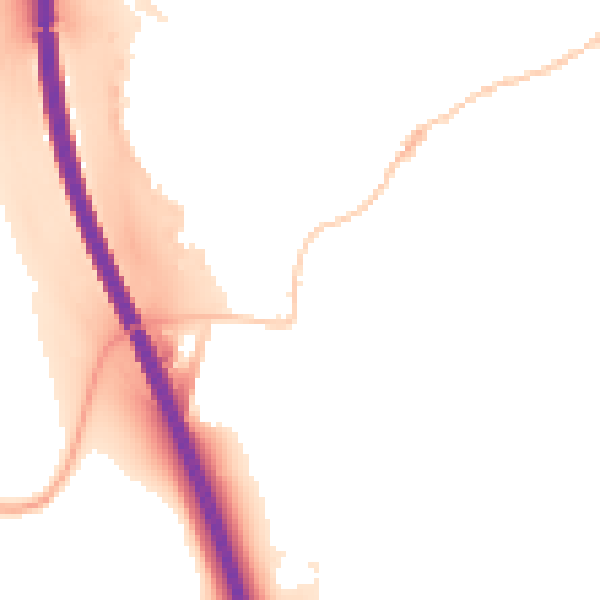 Night-time road noise heatmap for RG28 7AS