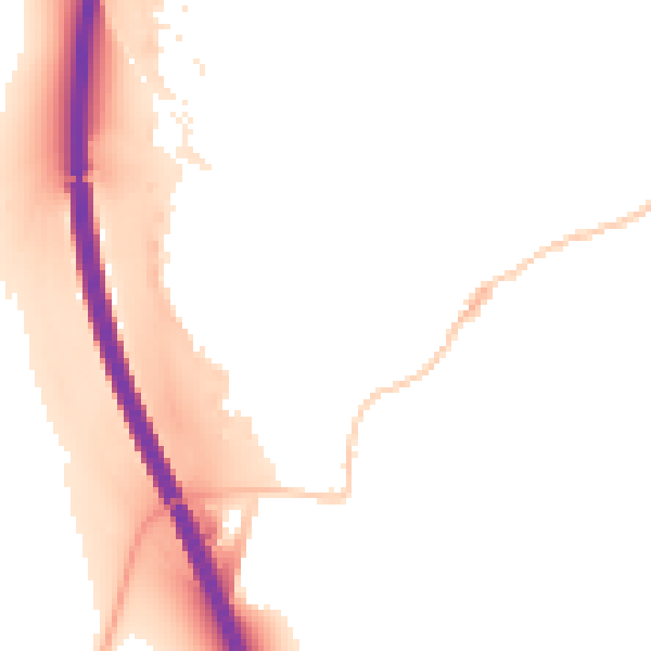 Night-time road noise heatmap for RG28 7AU