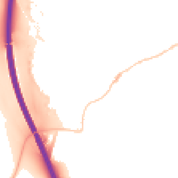 Night-time road noise heatmap for RG28 7AW