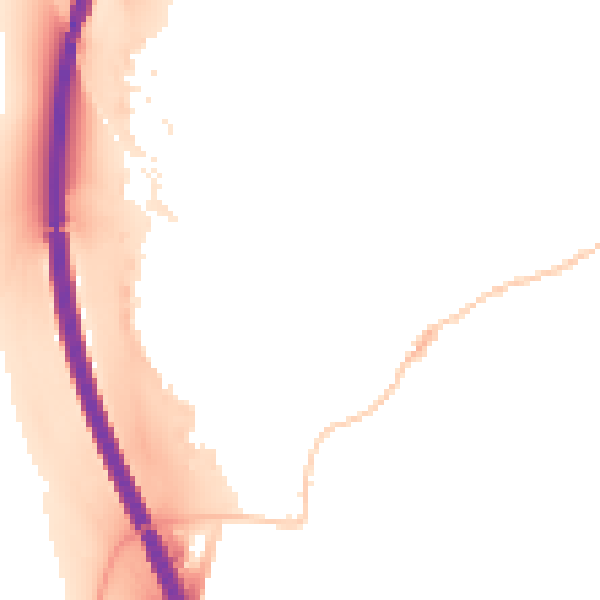 Night-time road noise heatmap for RG28 7BA