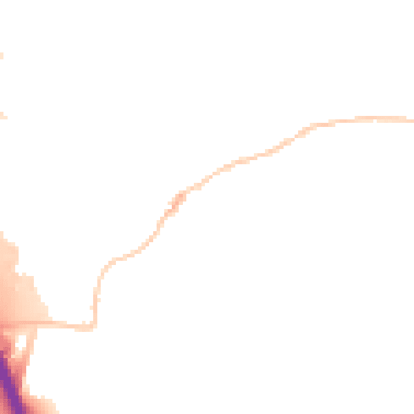 Night-time road noise heatmap for RG28 7BE