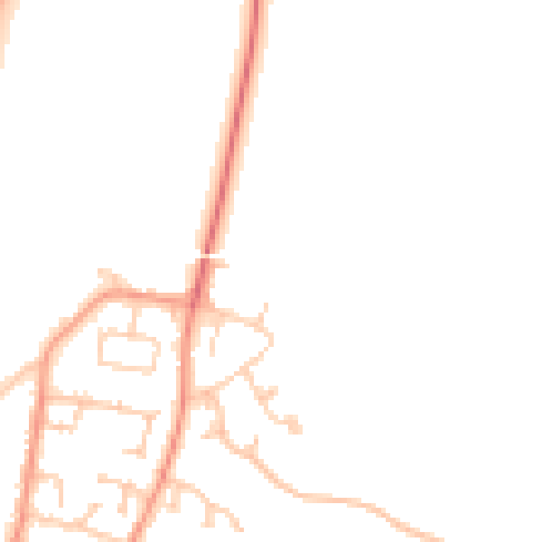 Daytime road noise heatmap for RG28 7BF