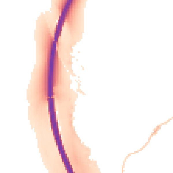 Night-time road noise heatmap for RG28 7BJ