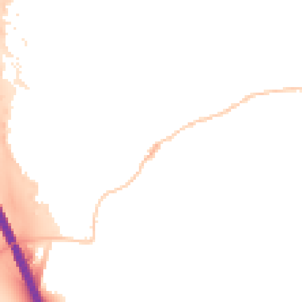 Night-time road noise heatmap for RG28 7BS