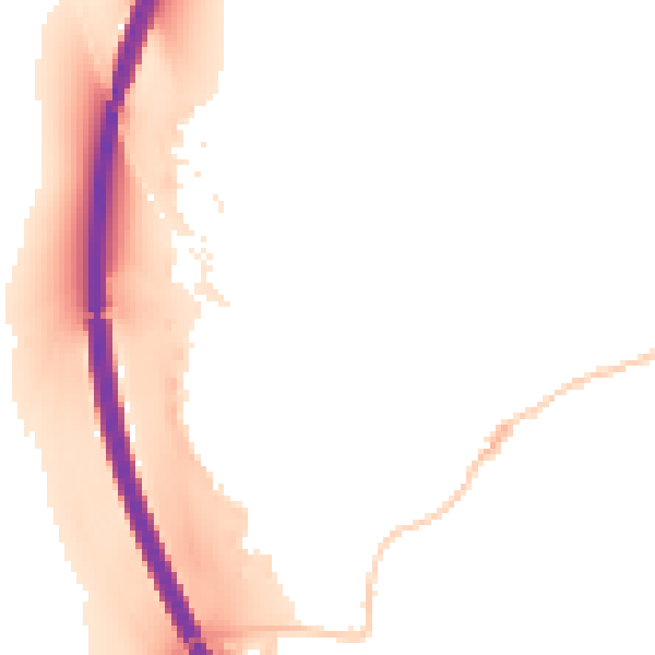 Night-time road noise heatmap for RG28 7BW