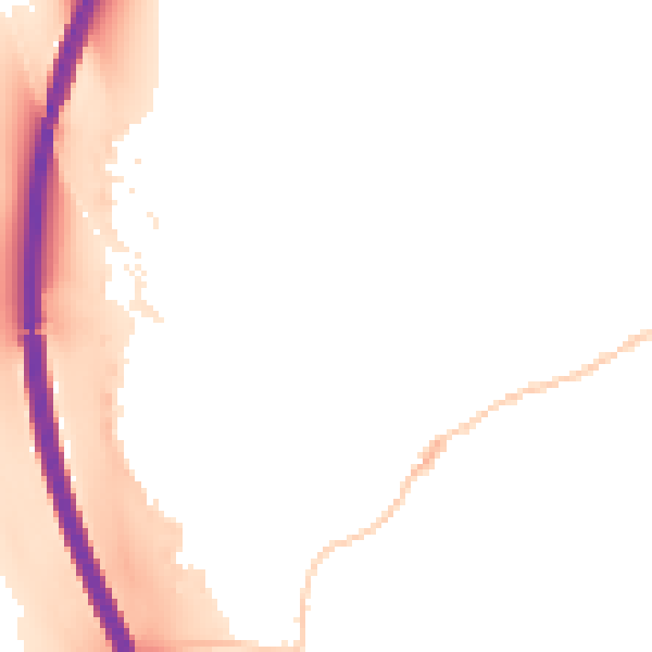 Night-time road noise heatmap for RG28 7BX
