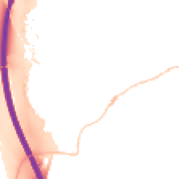 Night-time road noise heatmap for RG28 7DD