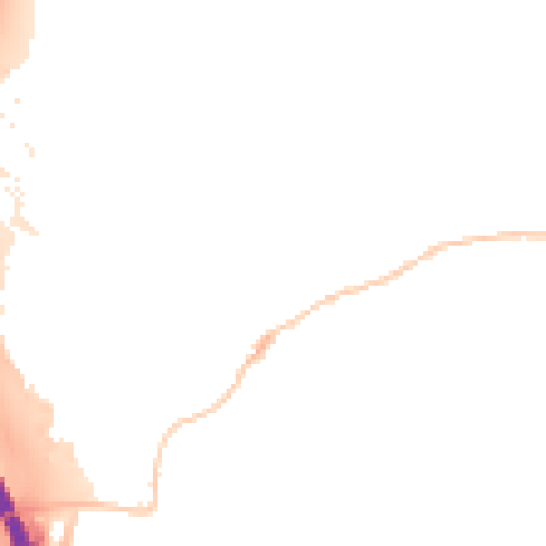 Night-time road noise heatmap for RG28 7DH