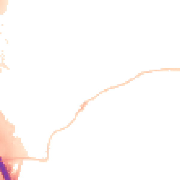 Night-time road noise heatmap for RG28 7DN