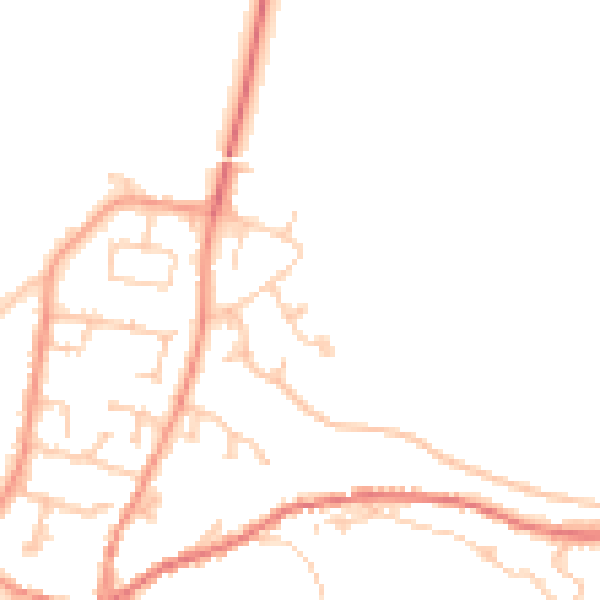Daytime road noise heatmap for RG28 7DQ