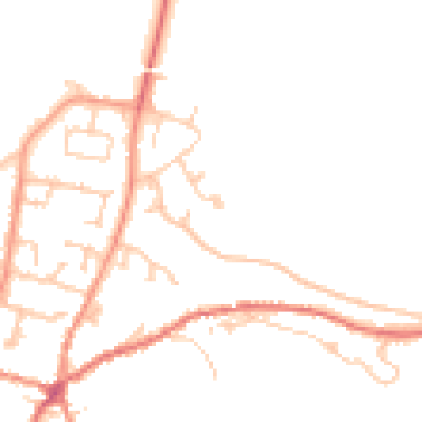 Daytime road noise heatmap for RG28 7EH