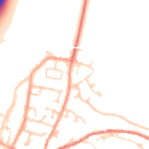 Daytime road noise heatmap for RG28 7EW