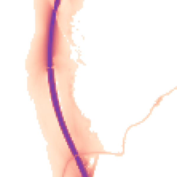 Night-time road noise heatmap for RG28 7FP
