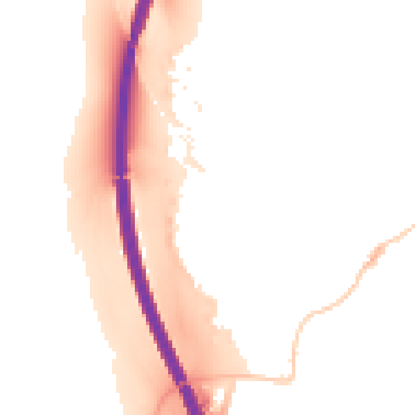 Night-time road noise heatmap for RG28 7FQ