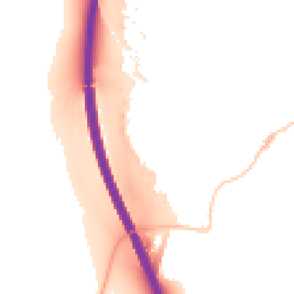 Night-time road noise heatmap for RG28 7FZ