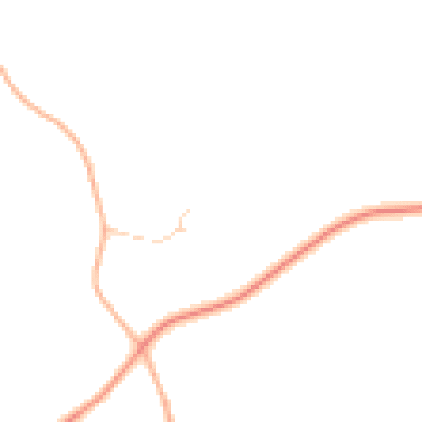 Daytime road noise heatmap for RG28 7GF