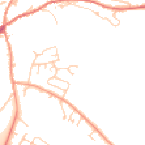 Daytime road noise heatmap for RG28 7JU