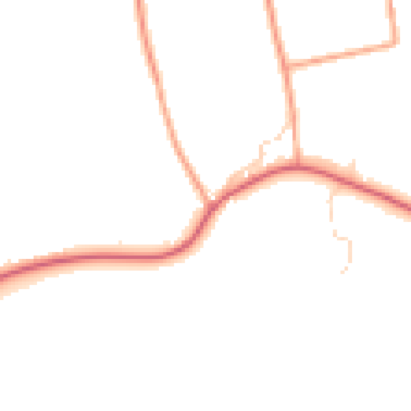 Daytime road noise heatmap for RG28 7NJ